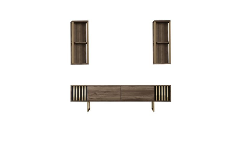 Masatomo Tv-bänk 180 cm - Valnöt/Svart - Möbler - Vardagsrum - Tv-möbler & mediamöbler - Tv-bänkar