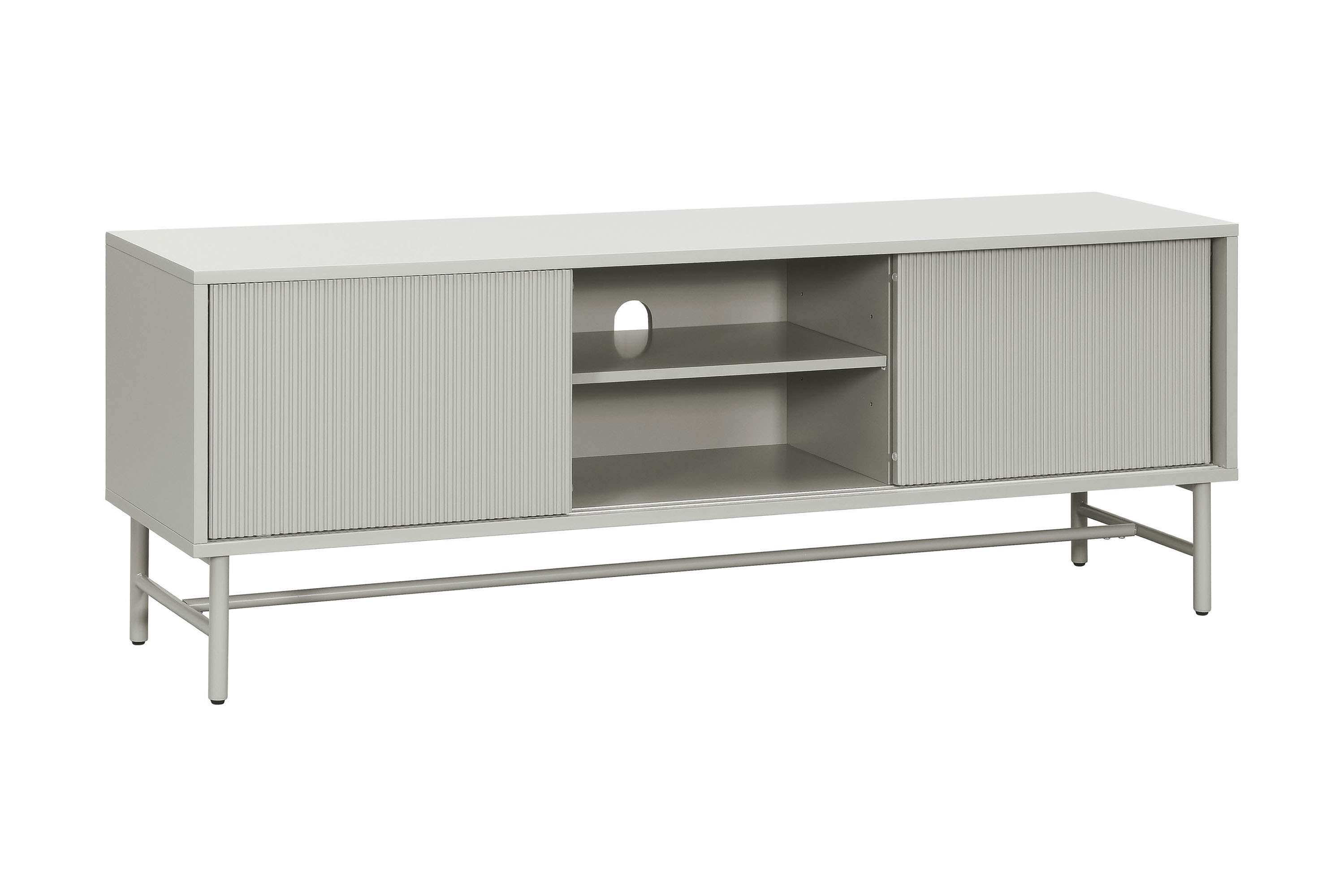 matterhorn smal tv-bänk med förvaring 40 cm djup 157 cm bred 58 cm bred - beige