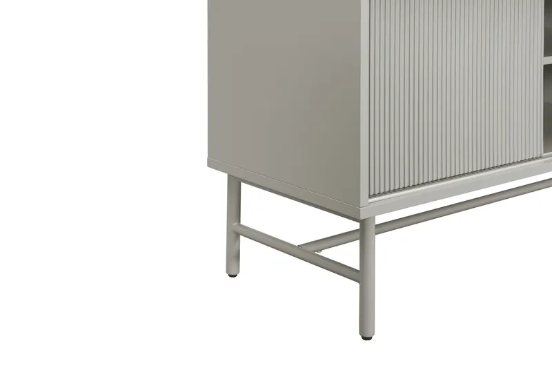 Matterhorn Smal tv-bänk med förvaring 40 cm djup 157 cm bred 58 cm hög - Beige - Möbler - Vardagsrum - Tv-möbler & mediamöbler - Tv-bänkar