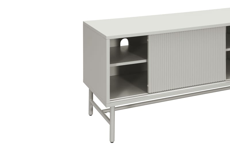 Matterhorn Smal tv-bänk med förvaring 40 cm djup 157 cm bred 58 cm hög - Beige - Möbler - Vardagsrum - Tv-möbler & mediamöbler - Tv-bänkar