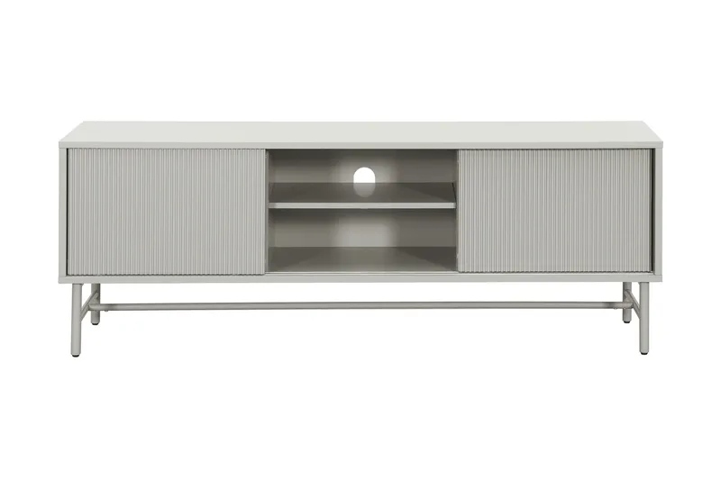 Matterhorn Smal tv-bänk med förvaring 40 cm djup 157 cm bred 58 cm hög - Beige - Möbler - Vardagsrum - Tv-möbler & mediamöbler - Tv-bänkar