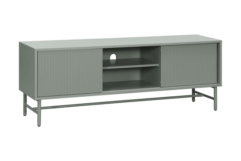 Matterhorn Smal tv-bänk med förvaring 40 cm djup 157 cm bred 58 cm hög, Grön