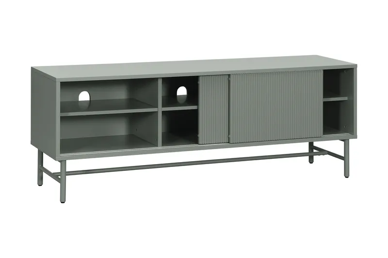 Matterhorn Smal tv-bänk med förvaring 40 cm djup 157 cm bred 58 cm hög - Grön - Möbler - Vardagsrum - Tv-möbler & mediamöbler - Tv-bänkar