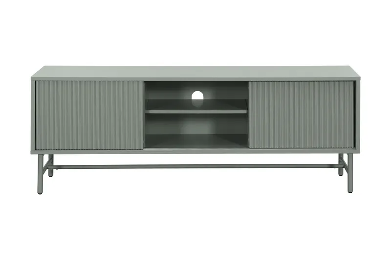 Matterhorn Smal tv-bänk med förvaring 40 cm djup 157 cm bred 58 cm hög - Grön - Möbler - Vardagsrum - Tv-möbler & mediamöbler - Tv-bänkar