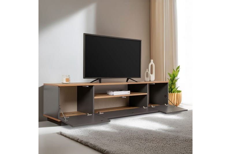 Meni Tv-bänk 180 cm - Natur/Antracit - Möbler - Vardagsrum - Tv-möbler & mediamöbler - Tv-bänkar