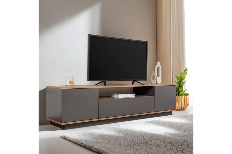 Meni Tv-bänk 180 cm - Natur/Antracit - Möbler - Vardagsrum - Tv-möbler & mediamöbler - Tv-bänkar