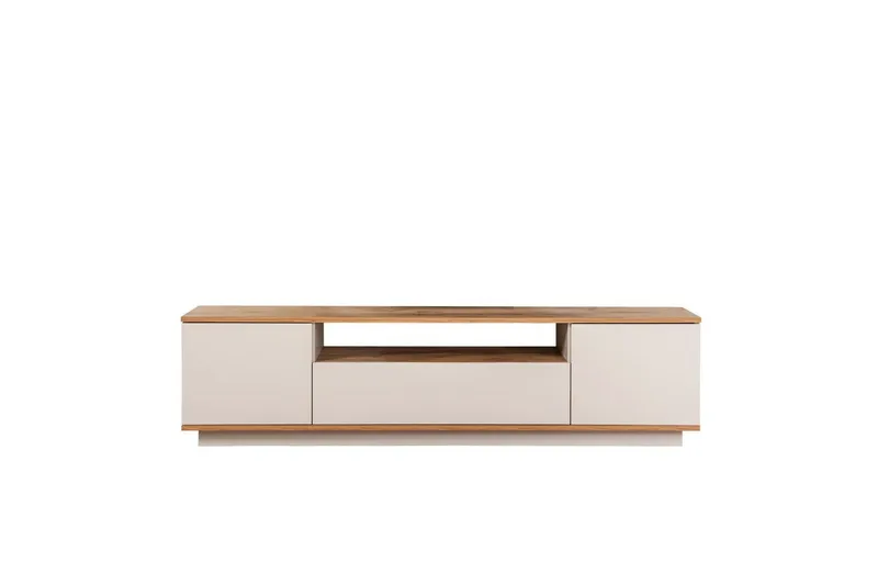 Meni Tv-bänk 180 cm, Natur/Gul