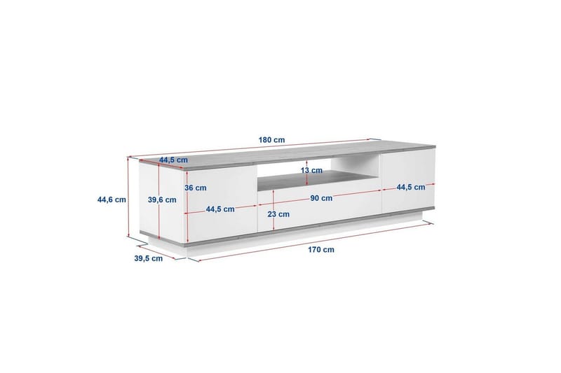 Meni Tv-bänk 180 cm - Natur/Gul - Möbler - Vardagsrum - Tv-möbler & mediamöbler - Tv-bänkar