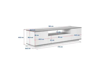 Meni Tv-bänk 180 cm - Natur/Gul - Möbler - Vardagsrum - Tv-möbler & mediamöbler - Tv-bänkar