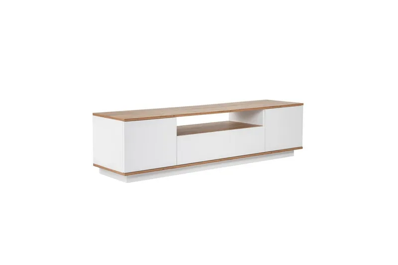 Meni Tv-bänk 180 cm, Natur/Vit