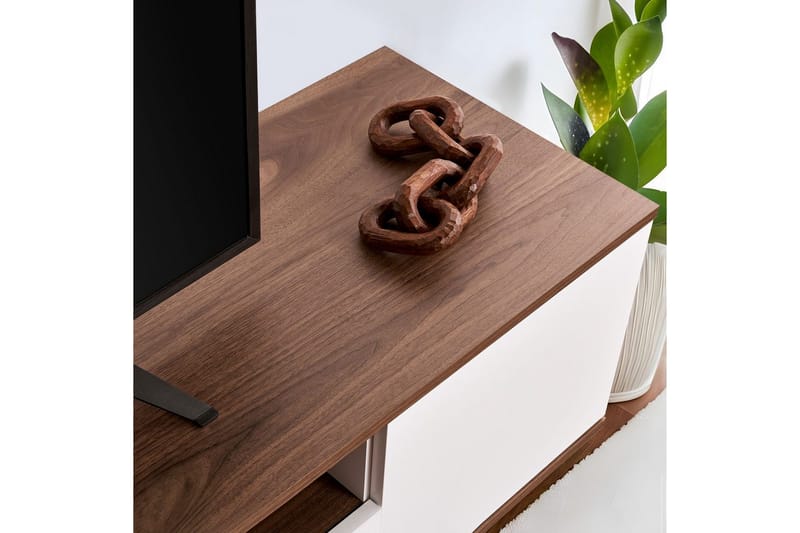 Meni Tv-bänk 180 cm - Vit/Brun - Möbler - Vardagsrum - Tv-möbler & mediamöbler - Tv-bänkar