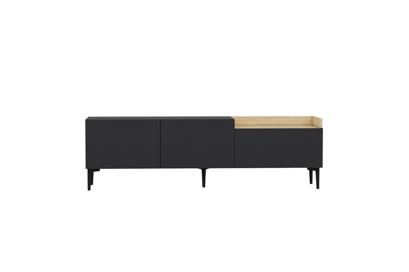 MIJARA Tv-bänk 160x37 cm Svart - Möbler - Vardagsrum - Tv-möbler & mediamöbler - Tv-bänkar