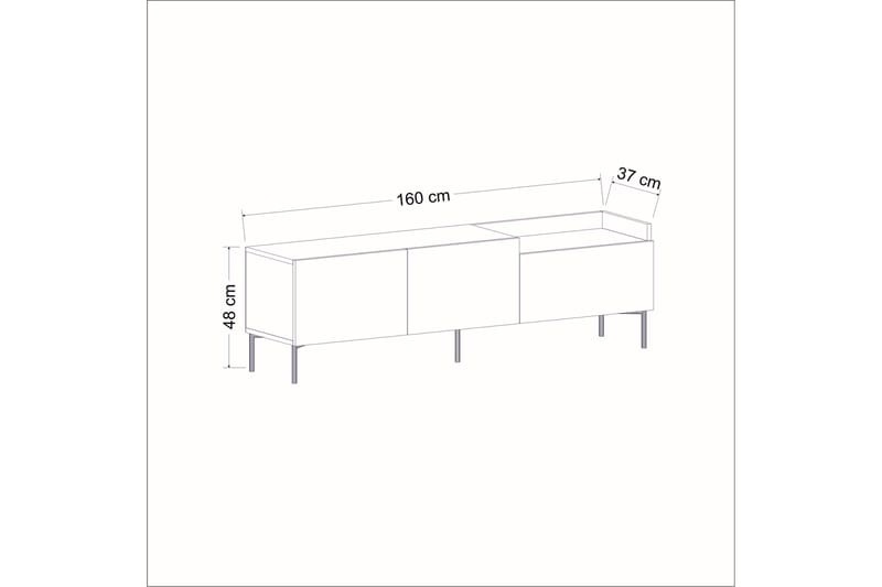 MIJARA Tv-bänk 160x37 cm Svart - Möbler - Vardagsrum - Tv-möbler & mediamöbler - Tv-bänkar