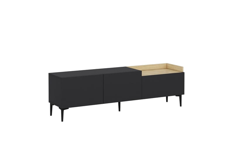 MIJARA Tv-bänk 160x37 cm Svart - Möbler - Vardagsrum - Tv-möbler & mediamöbler - Tv-bänkar