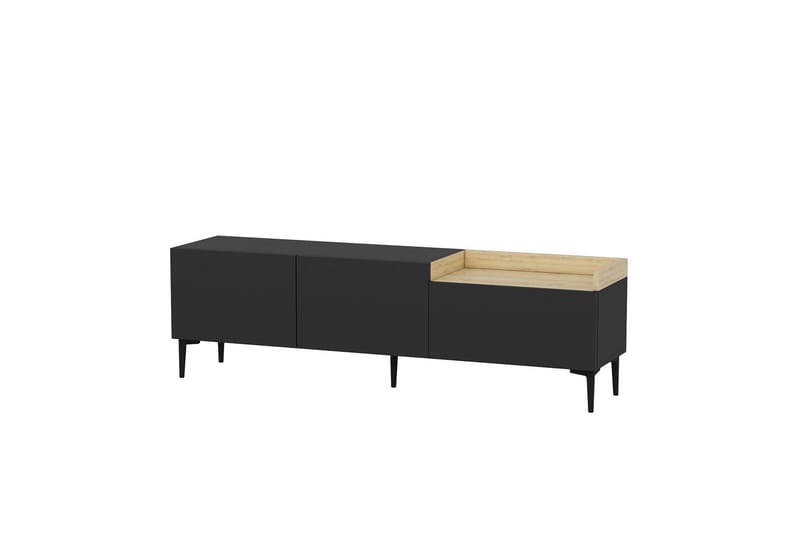 MIJARA Tv-bänk 160x37 cm Svart - Möbler - Vardagsrum - Tv-möbler & mediamöbler - Tv-bänkar