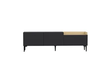 Mijara Tv-bänk 160x37 cm Svart - Hanah Home - Möbler - Vardagsrum - Tv-möbler & mediamöbler - Tv-bänkar