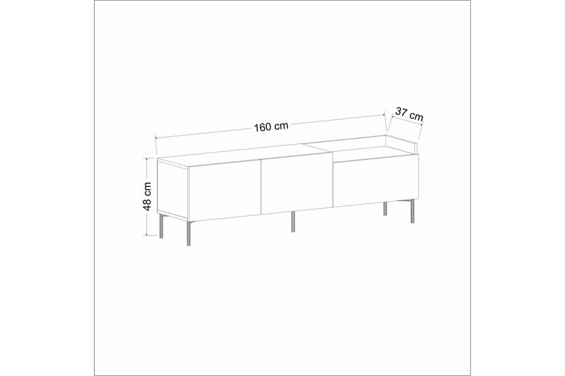 Mijara Tv-bänk 160x37 cm Svart - Hanah Home - Möbler - Vardagsrum - Tv-möbler & mediamöbler - Tv-bänkar