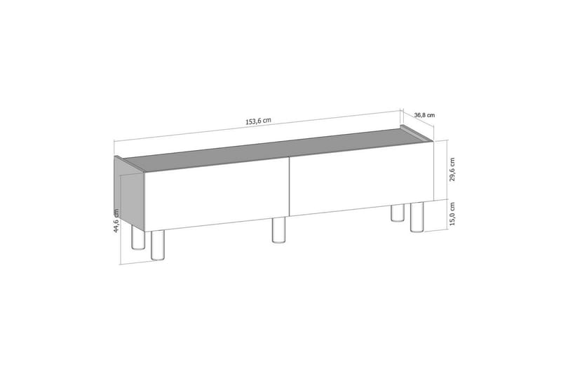 Mittopuri Tv-bänk 153,6 cm - Taupe - Möbler - Vardagsrum - Tv-möbler & mediamöbler - Tv-bänkar