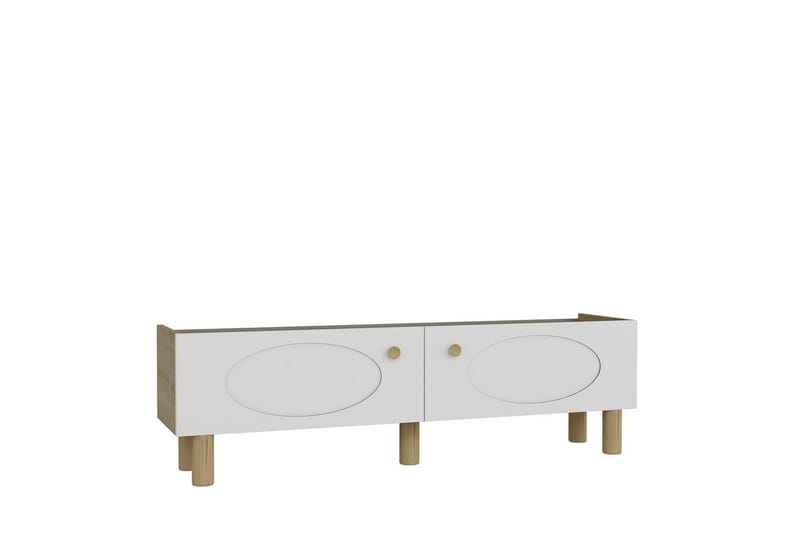 Mittopuri Tv-bänk 153,6 cm - Taupe/Vit - Möbler - Vardagsrum - Tv-möbler & mediamöbler - Tv-bänkar