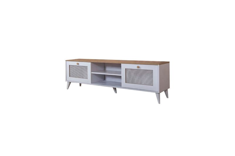 Mjudi Tv-bänk 55 cm - Ljusbrun/Vit - Möbler - Vardagsrum - Tv-möbler & mediamöbler - Tv-bänkar