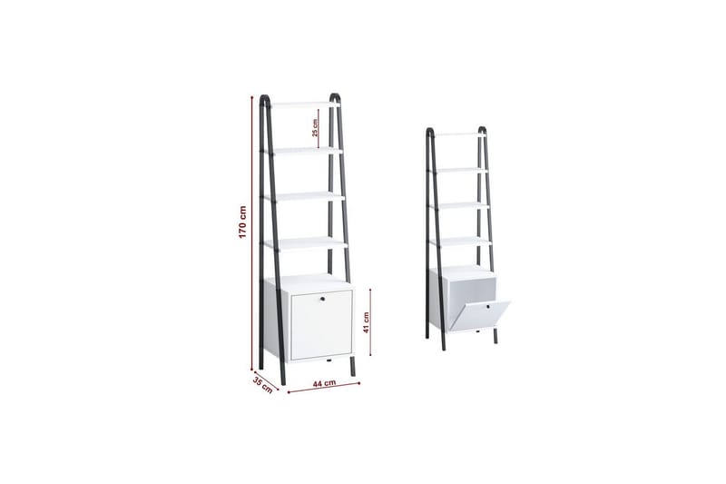 Mojon Bokhylla 44 cm - Svart/Vit - Förvaring - Hyllor - Bokhylla