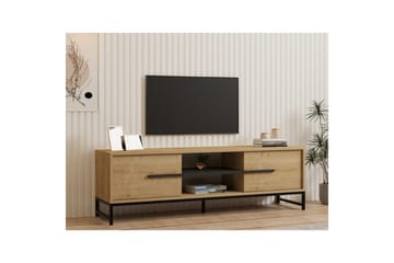Mono Golvstående TV-bänk 160 cm med Förvaring i Ek - Beige - Möbler - Vardagsrum - Tv-möbler & mediamöbler - Tv-bänkar