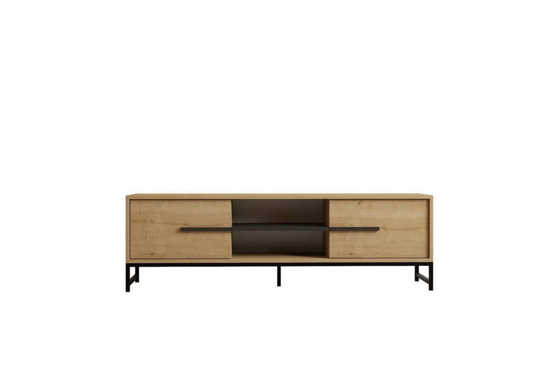 Mono Golvstående TV-bänk 160 cm med Förvaring i Ek - Beige - Möbler - Vardagsrum - Tv-möbler & mediamöbler - Tv-bänkar