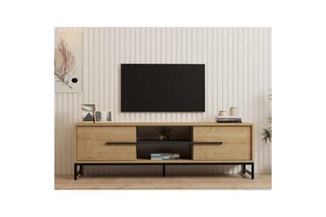 Mono Golvstående TV-bänk 160 cm med Förvaring i Ek - Beige - Möbler - Vardagsrum - Tv-möbler & mediamöbler - Tv-bänkar
