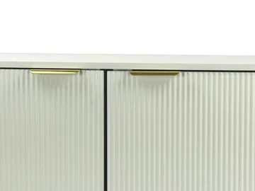 Morela TV-bänk 150 cm - Vit med guldfärgade detaljer - Möbler - Vardagsrum - Tv-möbler & mediamöbler - Tv-bänkar