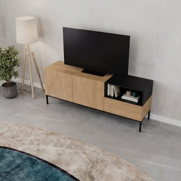 Morlen Tv-Bänk 140 cm - Naturlig ek, Wood Black, svart - Möbler - Vardagsrum - Tv-möbler & mediamöbler - Tv-bänkar