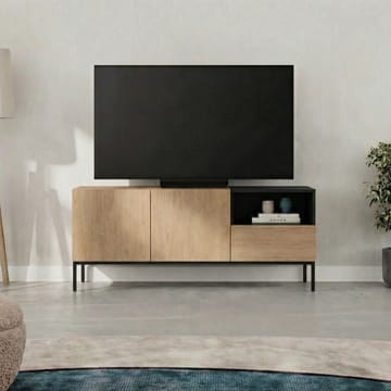 Morlen Tv-Bänk 140 cm - Naturlig ek, Wood Black, svart - Möbler - Vardagsrum - Tv-möbler & mediamöbler - Tv-bänkar