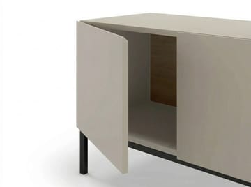 Morlen TV-bänk 180x55x41,8 cm - sandsten, naturlig ek och svart - Möbler - Vardagsrum - Tv-möbler & mediamöbler - Tv-bänkar
