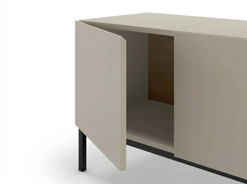 Morlen TV-bänk 180x55x41,8 cm - sandsten, naturlig ek och svart - Möbler - Vardagsrum - Tv-möbler & mediamöbler - Tv-bänkar