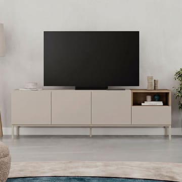 Morlen TV-bänk 180x55x41,8 cm - santstone och naturfärgad ek - Möbler - Vardagsrum - Tv-möbler & mediamöbler - Tv-bänkar