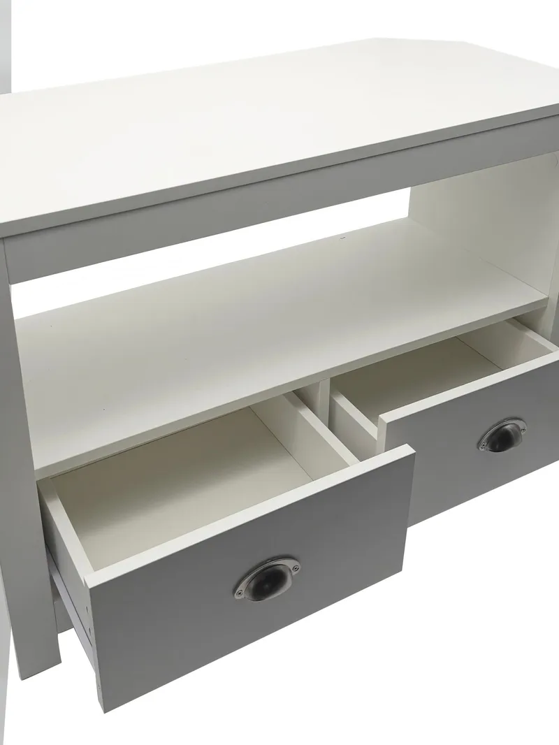 Morova TV-bänk 85 cm - Vit och silver - Möbler - Vardagsrum - Tv-möbler & mediamöbler - Tv-bänkar