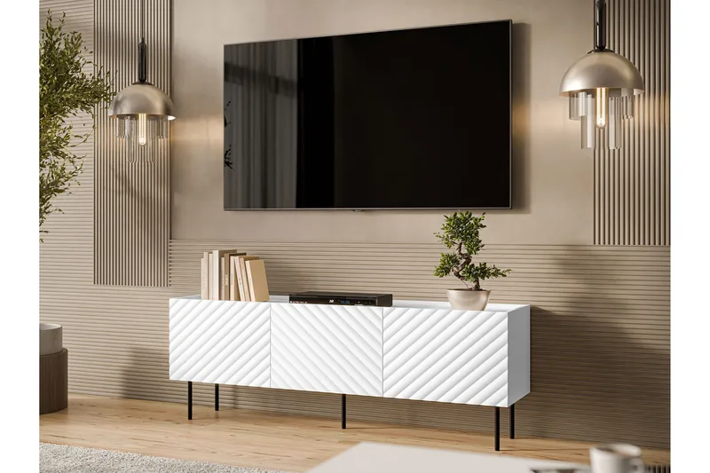 Munkedal Tv-bänk 166 cm - Vit - Möbler - Vardagsrum - Tv-möbler & mediamöbler - Tv-bänkar