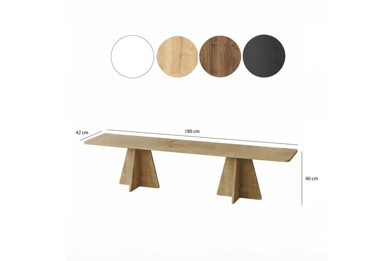 Munne Tv-bänk 180 cm - Ek - Möbler - Vardagsrum - Tv-möbler & mediamöbler - Tv-bänkar