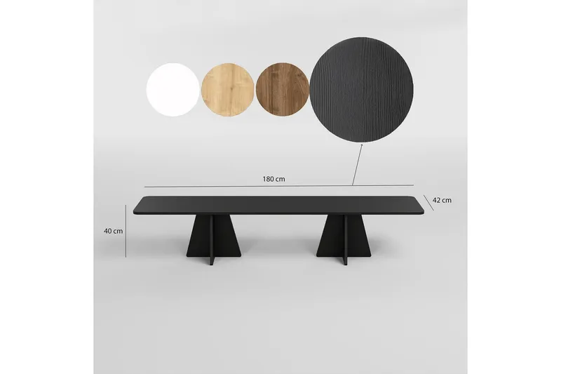 Munne Tv-bänk 180 cm - Svart - Möbler - Vardagsrum - Tv-möbler & mediamöbler - Tv-bänkar