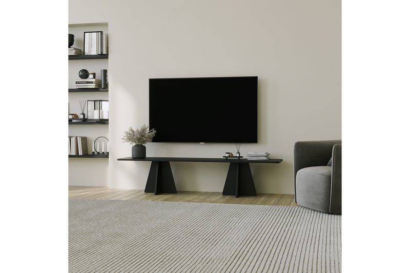 Munne Tv-bänk 180 cm - Svart - Möbler - Vardagsrum - Tv-möbler & mediamöbler - Tv-bänkar