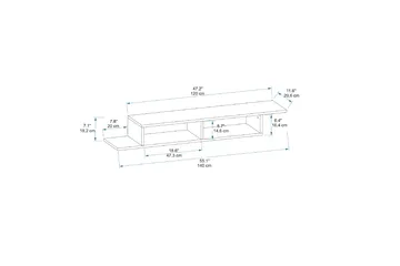 Muson Tv-bänk 120 cm - Antracit - Möbler - Vardagsrum - Tv-möbler & mediamöbler - Tv-bänkar