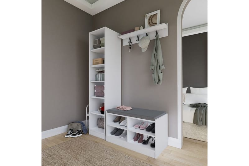 Nagouri Tv-möbelset 130x35 cm - Vit - Möbler - Vardagsrum - Tv-möbler & mediamöbler - Tv-möbelset