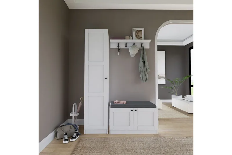 Nagouri Tv-möbelset 130x35 cm - Vit - Möbler - Vardagsrum - Tv-möbler & mediamöbler - Tv-möbelset