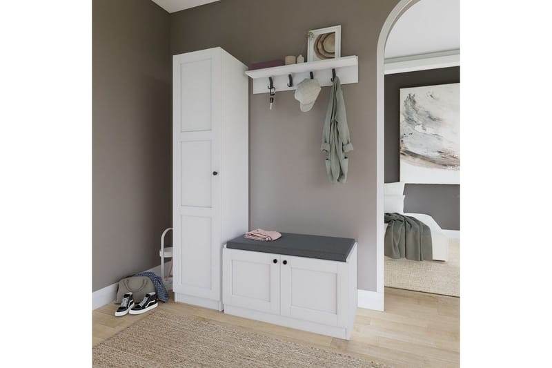 Nagouri Tv-möbelset 130x35 cm - Vit - Möbler - Vardagsrum - Tv-möbler & mediamöbler - Tv-möbelset