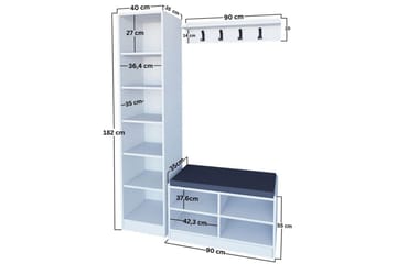 Nagouri Tv-möbelset 130x35 cm - Vit - Möbler - Vardagsrum - Tv-möbler & mediamöbler - Tv-möbelset