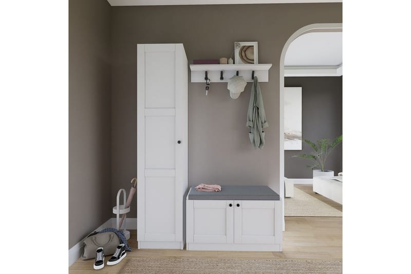 Nagouri Tv-möbelset 130x35 cm - Vit - Möbler - Vardagsrum - Tv-möbler & mediamöbler - Tv-möbelset