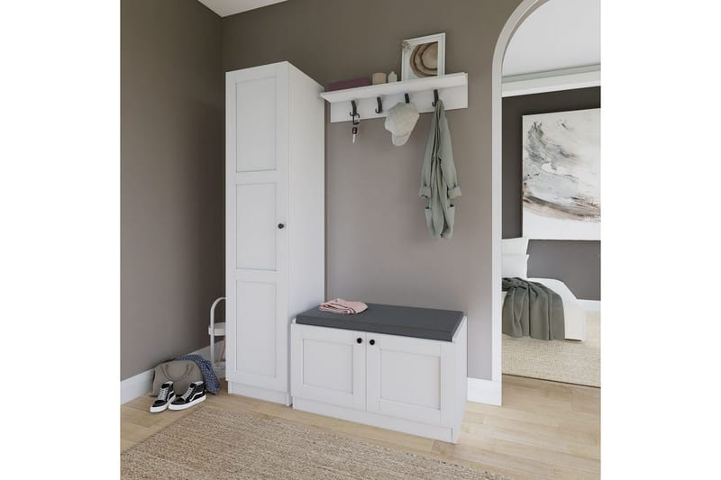 Nagouri Tv-möbelset 130x35 cm - Vit - Möbler - Vardagsrum - Tv-möbler & mediamöbler - Tv-möbelset