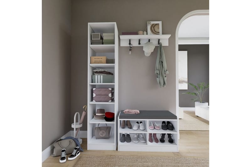 Nagouri Tv-möbelset 130x35 cm - Vit - Möbler - Vardagsrum - Tv-möbler & mediamöbler - Tv-möbelset