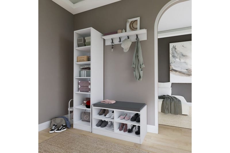 Nagouri Tv-möbelset 130x35 cm - Vit - Möbler - Vardagsrum - Tv-möbler & mediamöbler - Tv-möbelset