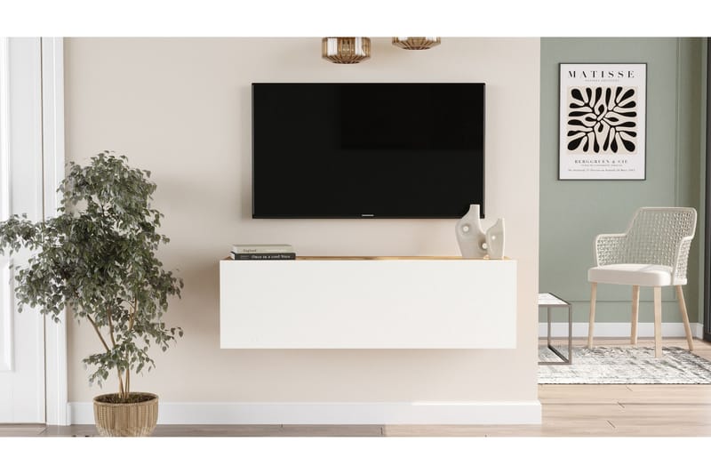 NAGPAL Tv-möbelset 100x31,6 cm Mörkblå/Vit - Tv-möbelset