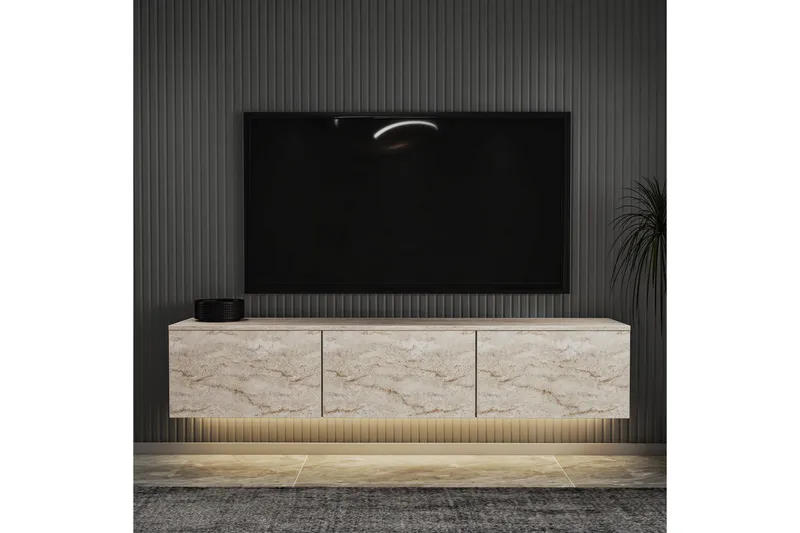 Neon Tv-bänk 160 cm Beige - Beige - Möbler - Vardagsrum - Tv-möbler & mediamöbler - Tv-bänkar